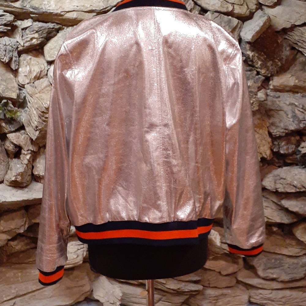 Eloquii Silver Bomber Jacket - image 4